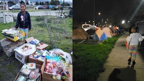 10-year-old California girl celebrates birthday giving food to homeless