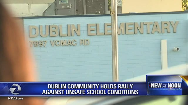 Teachers, parents rally to renovate aging Dublin school after plan put on hold