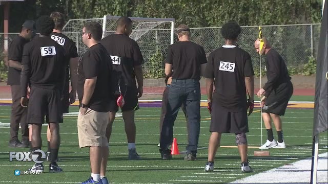 Try-outs for Oakland Panthers indoor football team held ahead of first season set for next year