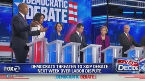 Democrats threaten to boycott next debate over labor dispute