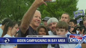Democratic presidential hopefuls Joe Biden, Tom Steyer campaigning in Bay Area