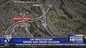 Two dead in wrong-way crash in Pinole