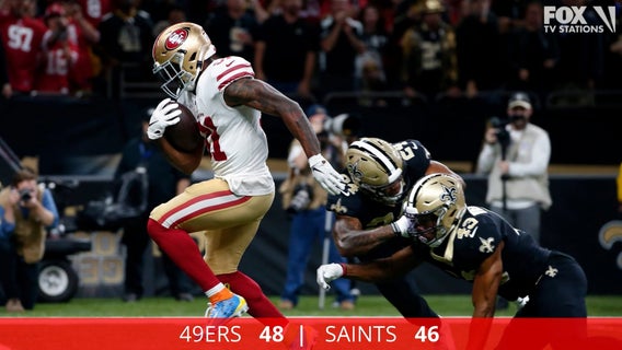 Gorropolo's 4 TD passes help 49ers top Saints, 48-46