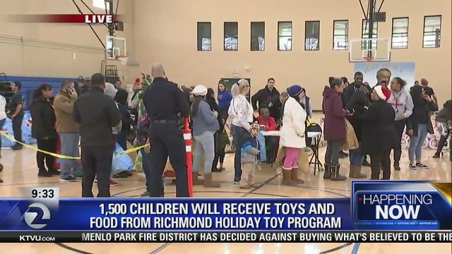 Public helps firefighters and police officers in popular Richmond toy giveaway