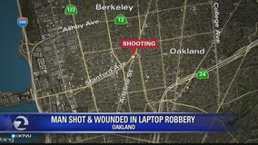 Man shot during laptop robbery at North Oakland bus stop