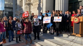 Affordable housing advocates interrupt SB 50 press conference in Oakland