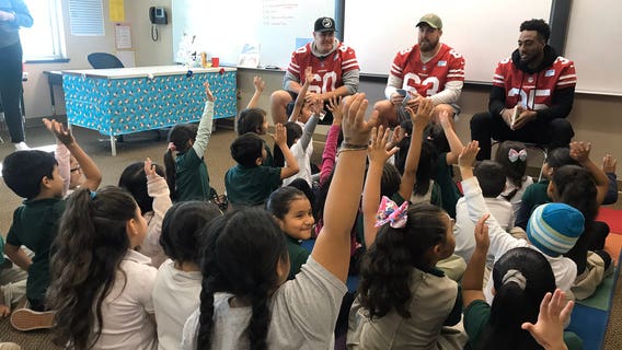 49ers off the field; help South Bay elementary school students in the classroom