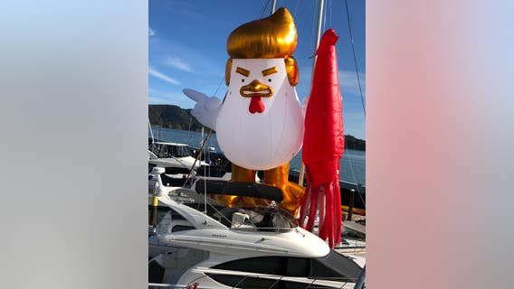 Trump chicken sets sail with 'Squid Pro Quo' in San Francisco