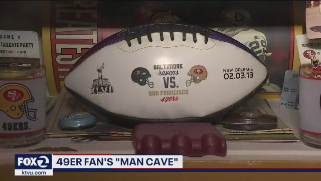 49ers superfan shows off incredible Niners-themed 'man cave'