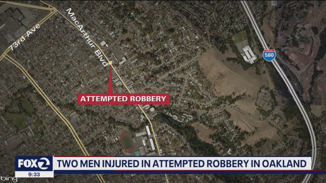 2 men shot in attempted robbery in Oakland