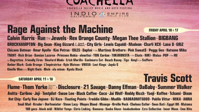 Coachella, Stagecoach postponed until October over coronavirus concerns