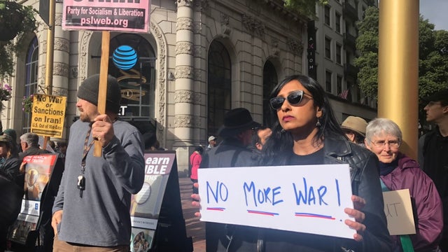 Hundreds protest in San Francisco against U.S. military action in Middle East