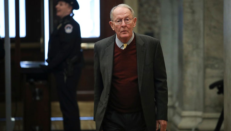 Sen. Lamar Alexander (R-TN) arrives at the U.S. Capitol on January 22, 2020 in Washington, DC.