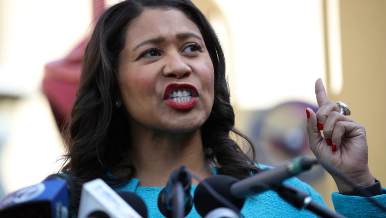 San Francisco mayor London Breed speaks during a press conference on November 21, 2019.