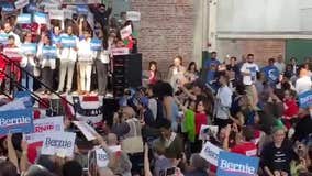 Topless protesters briefly disrupt Bernie Sanders campaign rally in Richmond