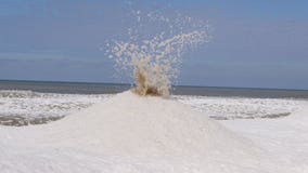 There's a thing called ice volcanoes, and they're erupting along Lake Michigan