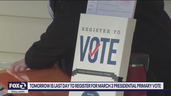 Tuesday is deadline to register to vote in California's presidential primary
