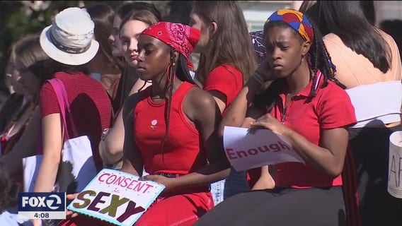 Berkeley High students walk out of class, rally against sexual violence