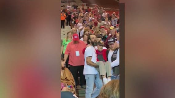 Family details WWII veteran's experience being carried down to seat at Trump rally