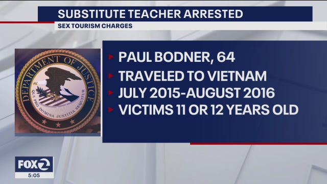 DOJ: SF substitute teacher charged with traveling to Vietnam for sex with young boys