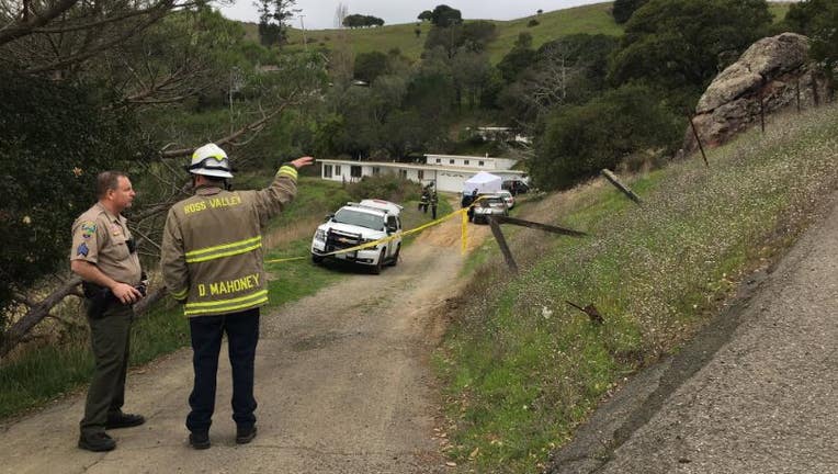 Authorities are investigating the death of a 32-year-old man and a 30-year-old woman who were found lifeless in the driveway of a home in San Anselmo.