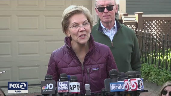 Warren ends presidential campaign, centering race on 2 men