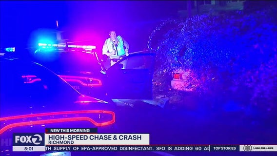 CHP: High-speed chase in Richmond ends in crash, arrest