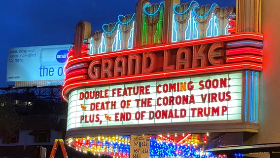 Iconic Grand Lake Theatre closes during coronavirus outbreak