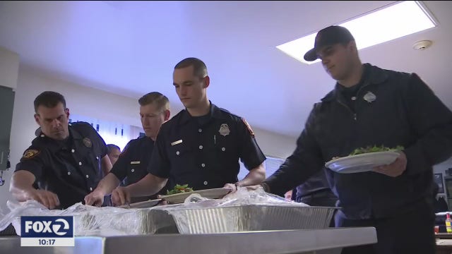 Vallejo firefighters dig in on take-out food to support local restaurants