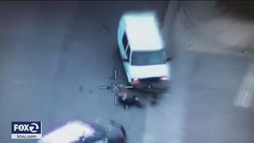 Video shows moment standoff suspect slammed van into police cruisers