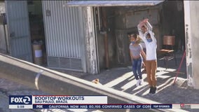 Gym owner leads rooftop workouts in Brazil