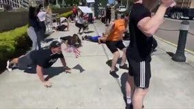 Demonstrators do push-ups, squats outside Pinellas courthouse to protest gym closures