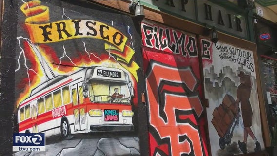 Artists transforming boarded-up storefronts in San Francisco into murals