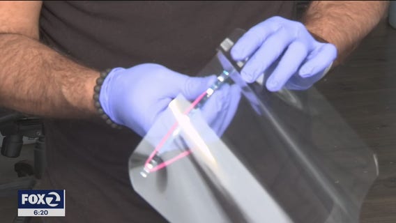East Bay entrepreneur shifts business to PPE manufacturing, donates thousands of face shields