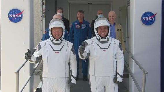 US astronauts pack up for rare splashdown in SpaceX capsule