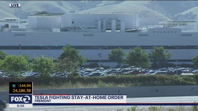 Parking lot appears full at Tesla after CEO Elon Musk sues over shelter-in-place