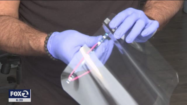 East Bay entrepreneur shifts business to PPE manufacturing, donates thousands of face shields