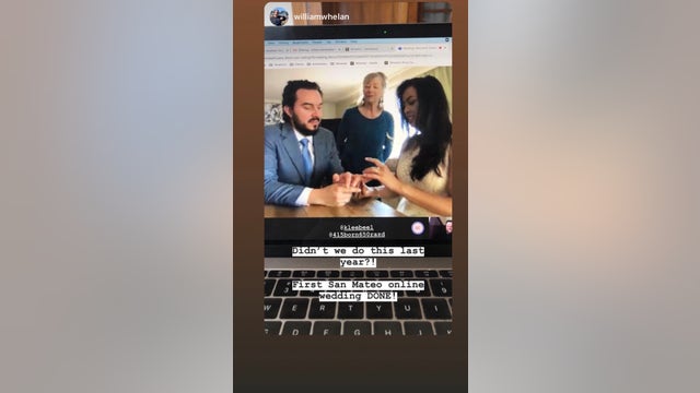 San Mateo County couple gets married over video conference