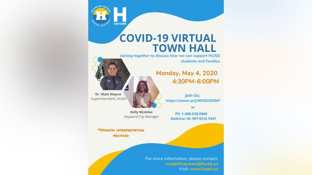 Hayward school superintendent and city manager holding virtual town hall Monday