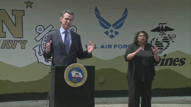 Gov. Newsom thanks 'American heroes' at veterans center ahead of Memorial Day