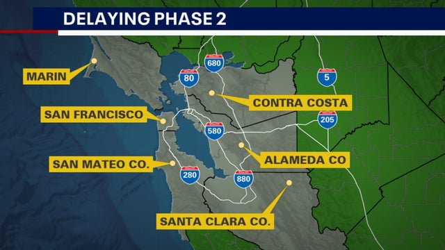 Three Bay Area counties to implement "Phase Two" of reopening, remaining six counties delay modifications