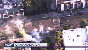 Tear gas deployed at demonstration march to OPD headquarters, crowd disperses