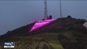 Pink Triangle lighting held in San Francisco