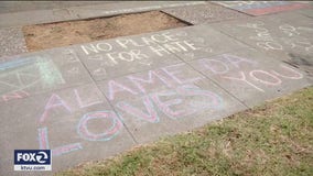 Alameda neighbors erase hate, police investigate possible racist vandalism