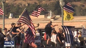 Nearly 100 gather in Napa for ‘We Back Blue’ pro-police rally