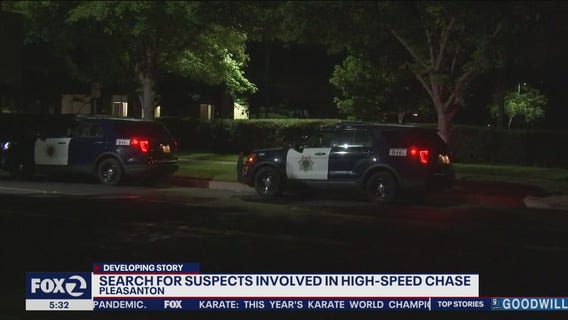 Suspects lead police on chase from San Jose to Pleasanton