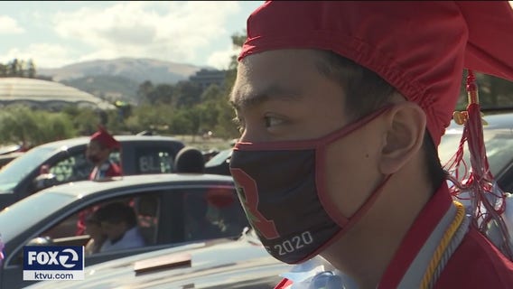 Marin County fairgrounds host drive-in high school graduation commencement ceremony