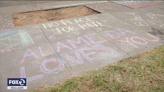 Alameda neighbors erase hate, police investigate possible racist vandalism