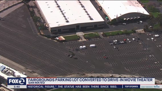 San Mateo event center turns into drive-in movie theater