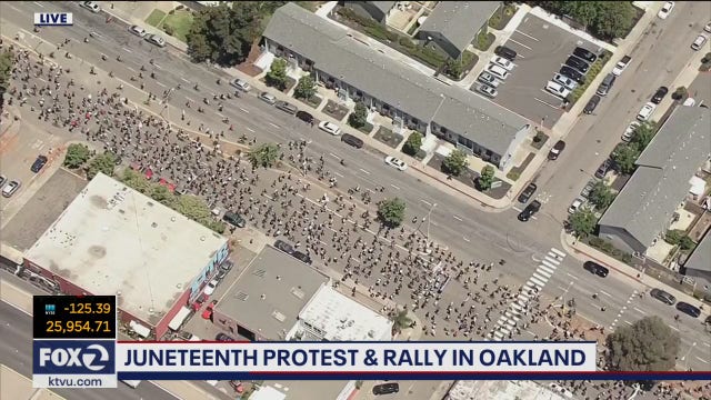 Thousands celebrate Juneteenth with march and rally in Oakland